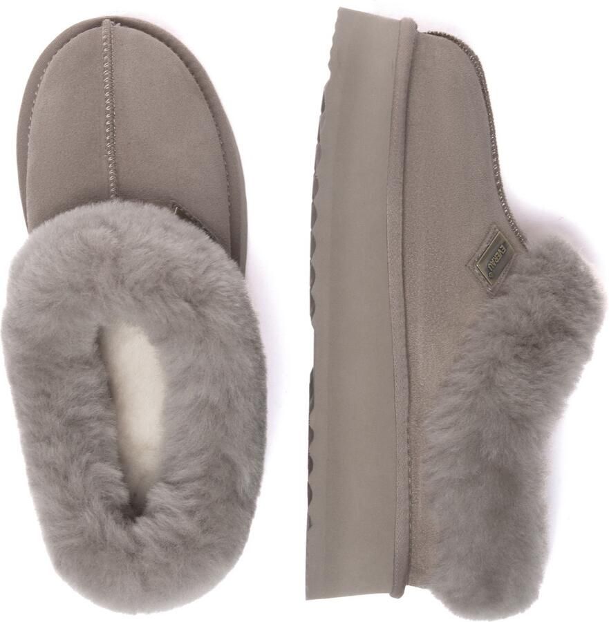 EVERAU Australia Dames Leren Pantoffels Topknot - Foto 3
