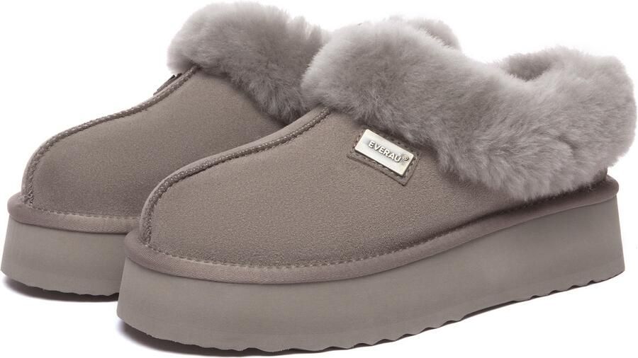 EVERAU Australia Dames Leren Pantoffels Topknot - Foto 8