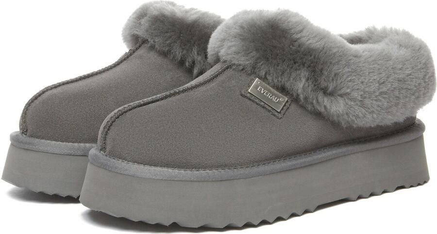 EVERAU Australia Dames Leren Pantoffels Topknot - Foto 6