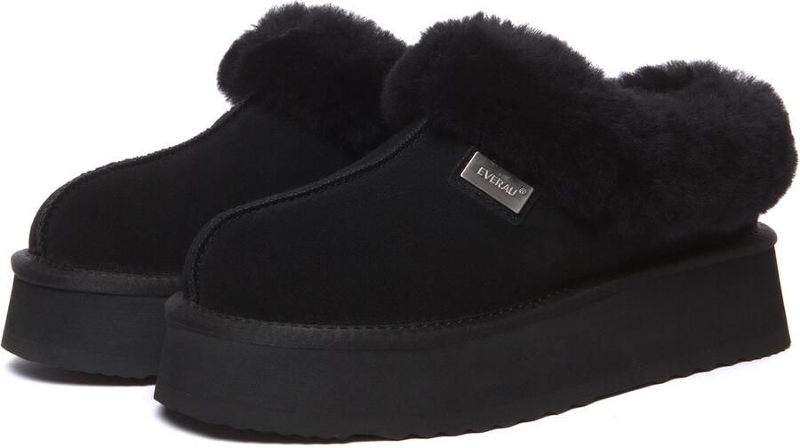 EVERAU Australia Dames Leren Pantoffels Topknot - Foto 5
