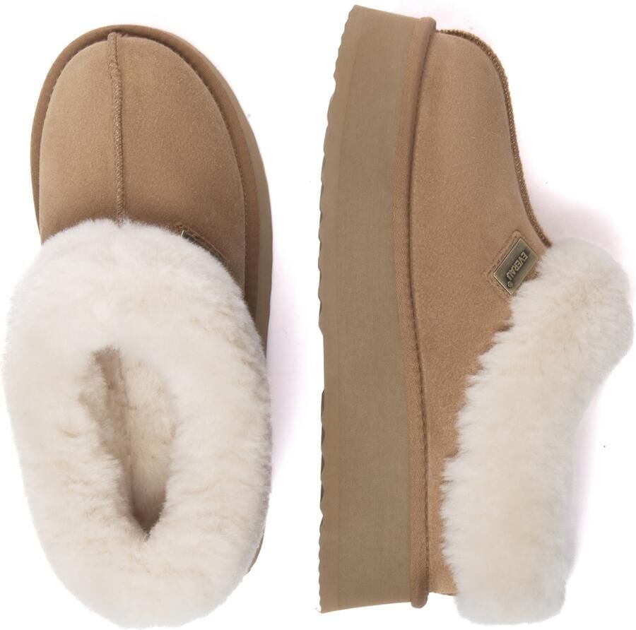 EVERAU Australia Dames Leren Pantoffels Topknot - Foto 2