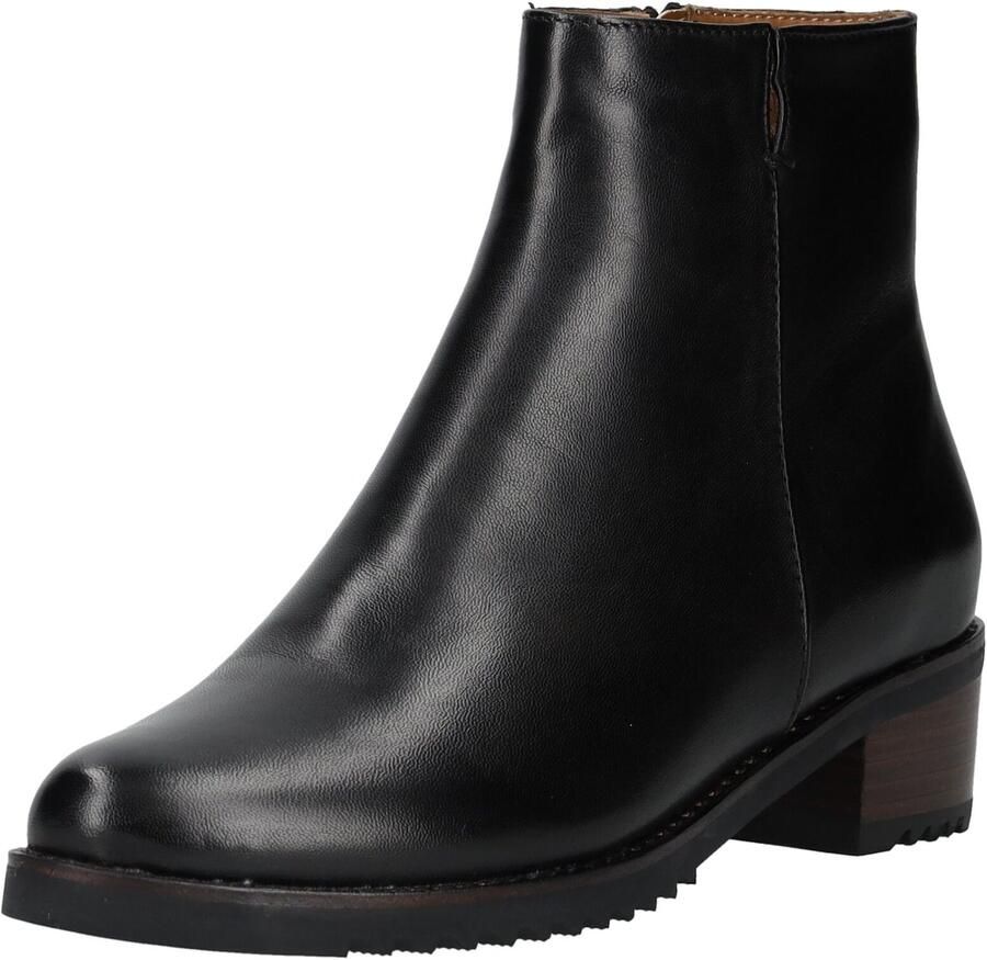 Everybody Enkellaarsjes Dames Laarzen Damesschoenen Leer 11654 Zwart - Foto 6