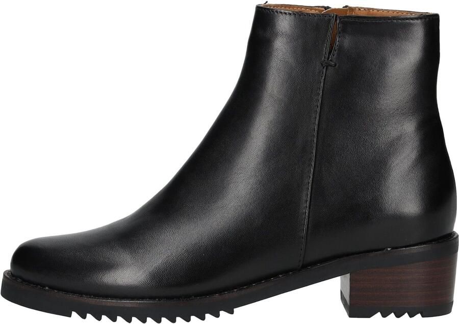 Everybody Enkellaarsjes Dames Laarzen Damesschoenen Leer 11654 Zwart - Foto 8