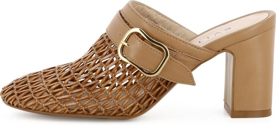 EVITA Clogs 'TABEA' bruin