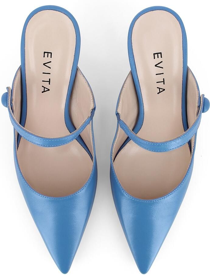EVITA Muiltjes 'PENELOPE' blauw - Foto 2