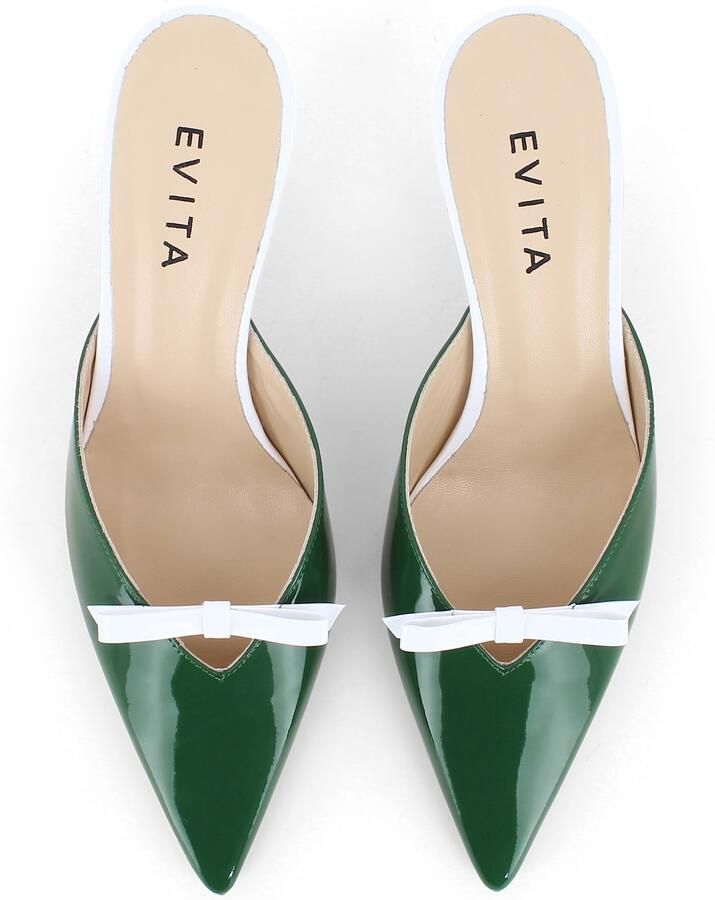 EVITA Muiltjes 'PERLA' groen - Foto 2