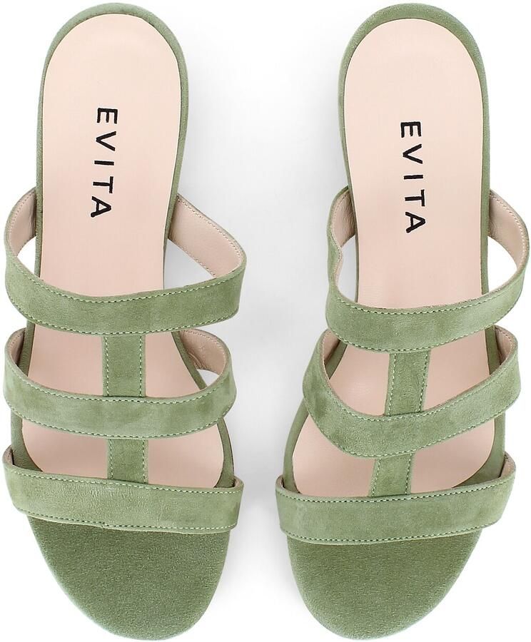 EVITA Muiltjes 'SALVINA' olijfgroen - Foto 2