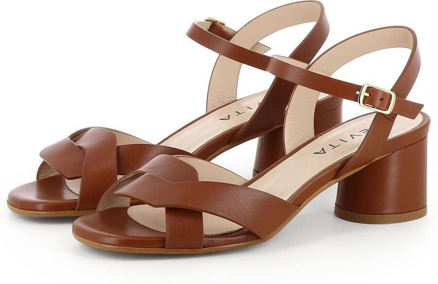 EVITA Sandalen met riem 'DORI' cognac - Foto 4