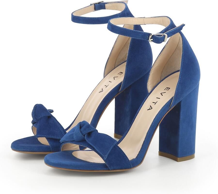 EVITA Sandalen met riem 'EVA' blauw - Foto 5