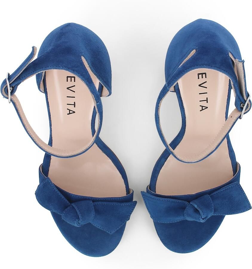 EVITA Sandalen met riem 'EVA' blauw - Foto 4