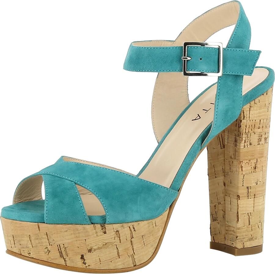 EVITA Sandalen met riem 'Lana' turquoise
