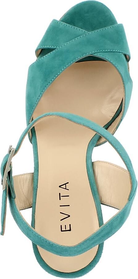 EVITA Sandalen met riem 'Lana' turquoise - Foto 5
