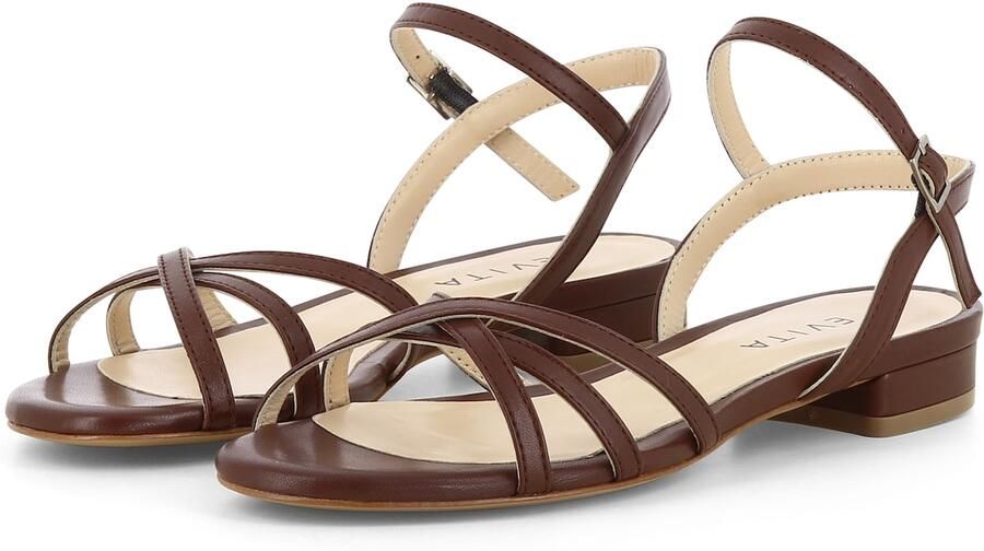 EVITA Sandalen met riem 'SALVINA' bruin - Foto 3