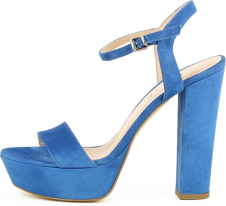 EVITA Sandalen met riem 'Stefania' royal blue koningsblauw - Foto 3