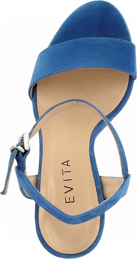 EVITA Sandalen met riem 'Stefania' royal blue koningsblauw - Foto 4