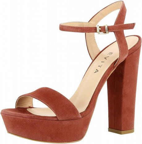 EVITA Sandalen met riem 'Stefania' roestbruin