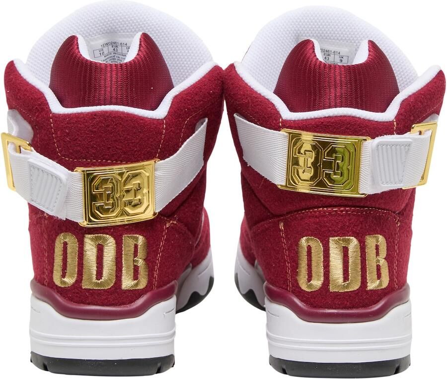 Ewing Sneakers hoog '33 HI x ODB' goud bourgogne wit - Foto 2