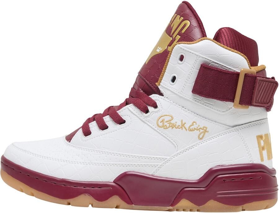 Ewing Sneakers hoog '33 Hi x Pimp C' goud bourgogne wit