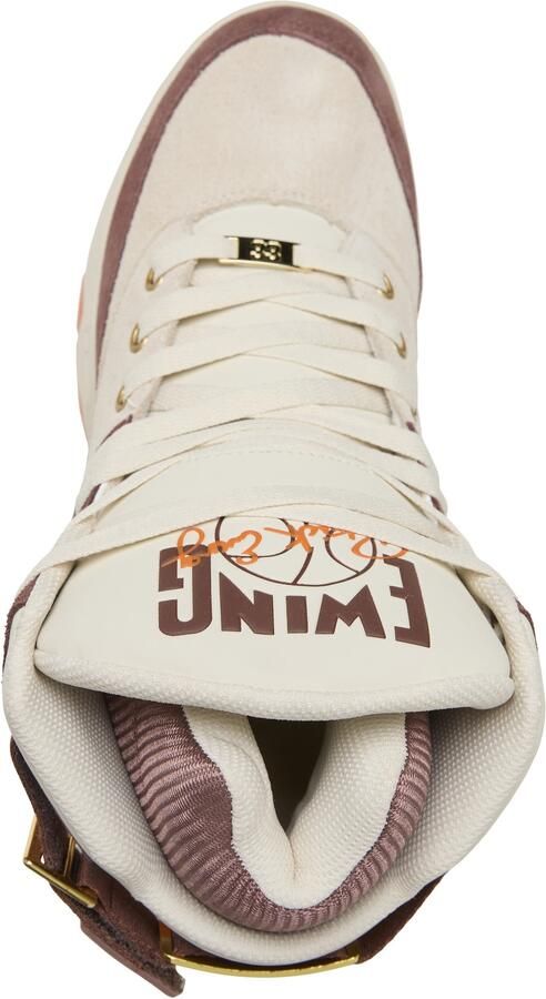 Ewing Sneakers hoog '33Hi' crème chocoladebruin donkeroranje - Foto 5