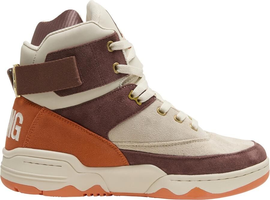 Ewing Sneakers hoog '33Hi' crème chocoladebruin donkeroranje - Foto 4