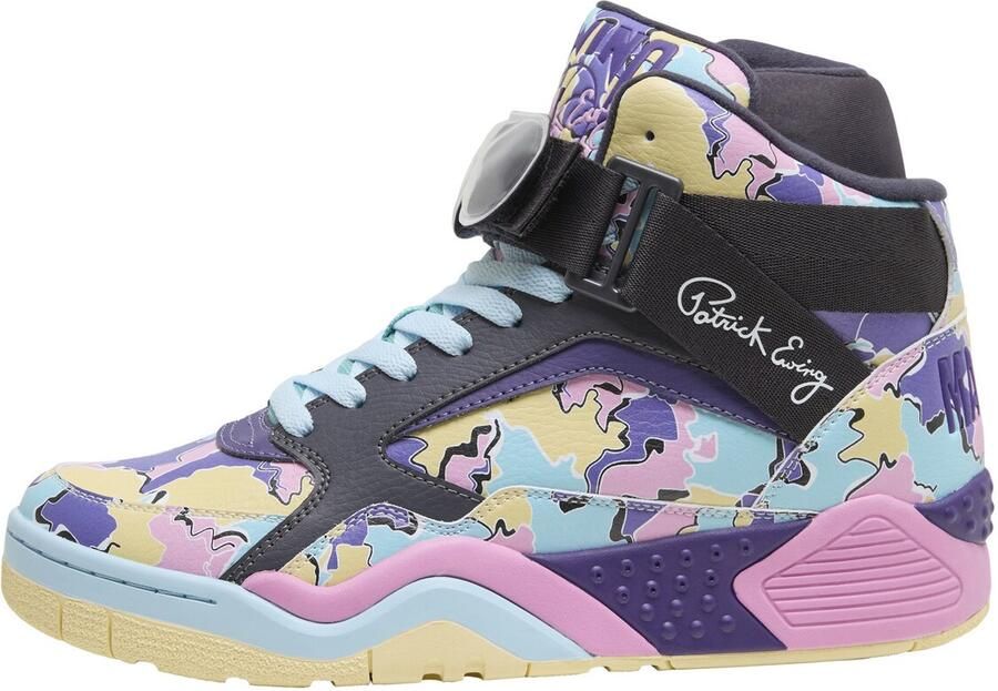 Ewing Sneakers hoog 'Focus X Macho Man Randy Savage' lichtblauw citroen lila rosa