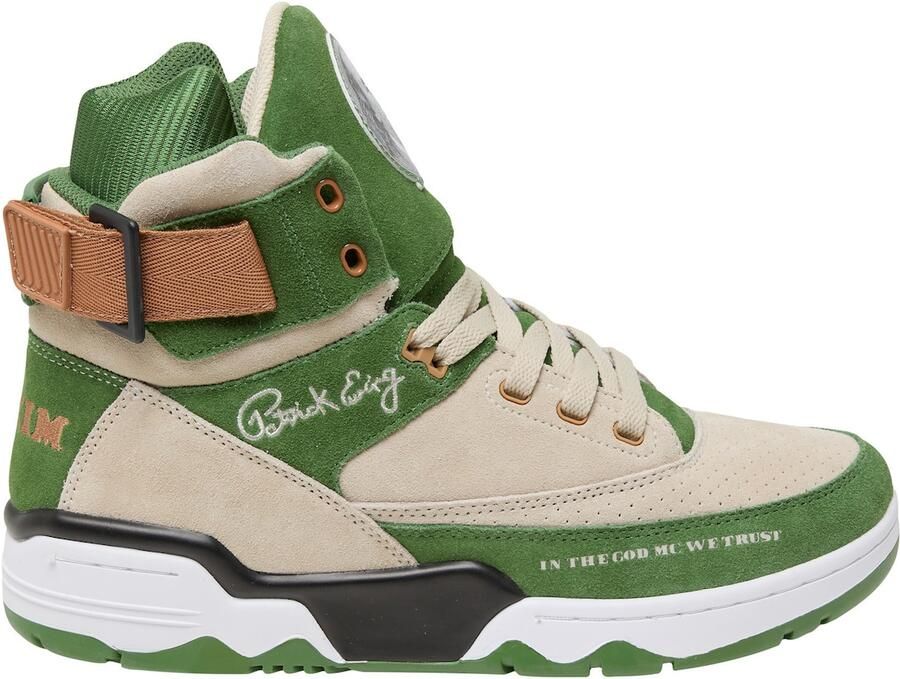 Ewing Sneakers hoog lichtbeige groen - Foto 4