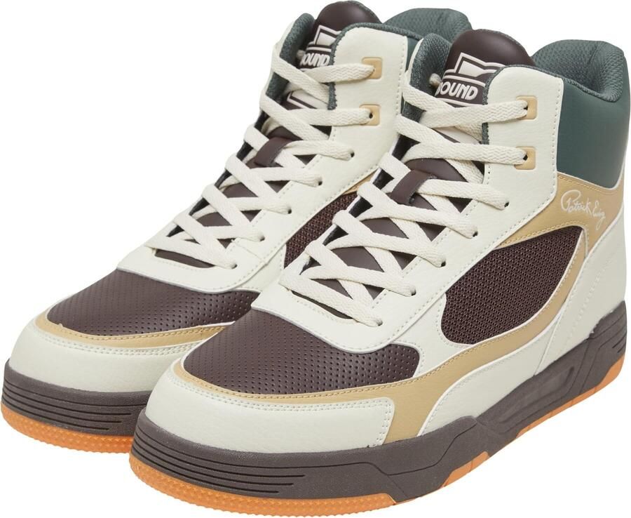 Ewing Sneakers hoog 'Rebound' sand donkerbruin donkergroen wit - Foto 3