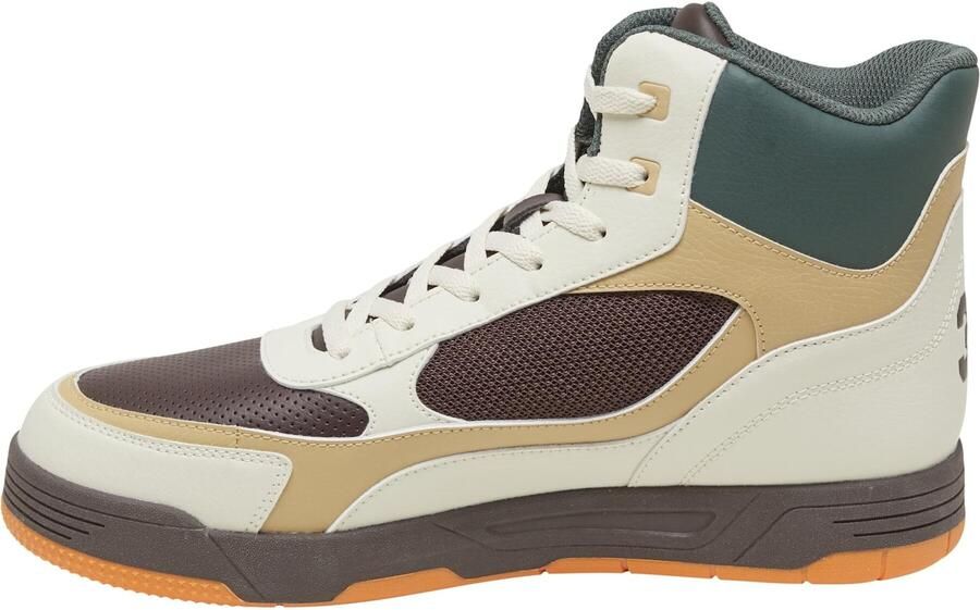 Ewing Sneakers hoog 'Rebound' sand donkerbruin donkergroen wit - Foto 4