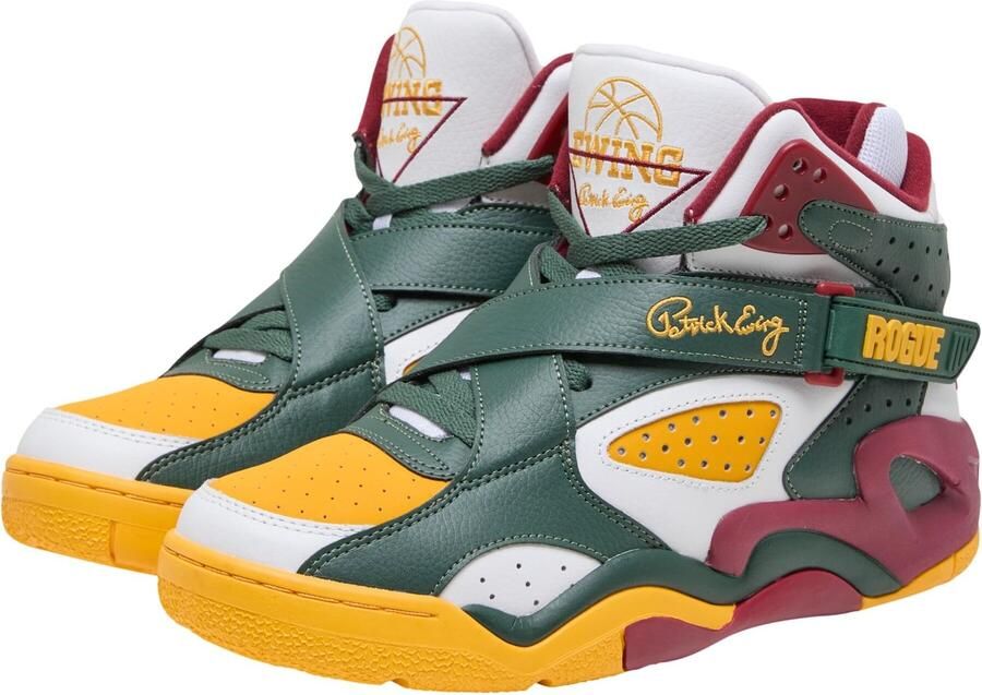 Ewing Sneakers hoog 'Rogue' geel groen kersrood wit - Foto 3