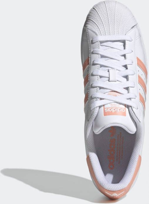 Adidas Originals Superstar sneakers wit roze roze - Schoenen.nl