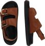 ALOHAS Harper Suède Bruin Leren Sandalen Brown Dames - Thumbnail 7