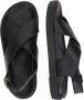 ALOHAS Zwarte leren sandalen Black Dames - Thumbnail 9