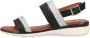 Ara Trendy Gevlochten Leren Sandaal Zwart Zilver Black Dames - Thumbnail 40