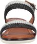 Ara Trendy Gevlochten Leren Sandaal Zwart Zilver Black Dames - Thumbnail 42