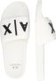 Armani Exchange Moderne en praktische witte zomerslippers - Thumbnail 5