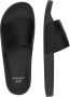 Armani Exchange Zwarte Effen Rubberen Slippers Black Heren - Thumbnail 8