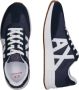 Armani Exchange Lederen sneakers met een groot logo Blauw Heren - Thumbnail 14