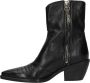 A.s.98 B84205 Enkellaarsjes Enkelboots met rits Dames Zwart - Thumbnail 9