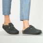 Birkenstock Suede Leren Boston Muiltjes met Anatomisch Voetbed Zwart - Thumbnail 10