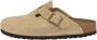 Birkenstock Beige Sandalen met Suède Bovenwerk en Verstelbare Metalen Gesp Beige - Thumbnail 15