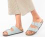 Birkenstock Arizona Slippers Faded Aqua Narrow fit | Aqua | Nubuck - Thumbnail 11