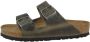 Birkenstock Slipper Arizona 1019313 Khaki Groen Vet Leer Normaal Zacht Voetbed - Thumbnail 12