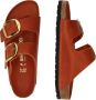 Birkenstock Oranje Leren Sandalen met Verstelbare Banden Orange Dames - Thumbnail 51