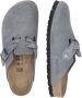 Birkenstock Boston Braided Suede Leather Basalt Gray Narrow - Thumbnail 5