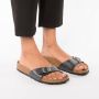 Birkenstock Madrid Dames Slippers Metallic Black Narrow fit | Zwart | Imitatieleer - Thumbnail 66