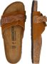 Birkenstock Gevlochten Suède Leren Flip Flops Brown Dames - Thumbnail 26