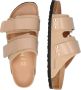 Birkenstock Nubuck Leren Sandalen met Verstelbare Banden Beige Dames - Thumbnail 26