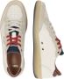 Blauer Retro Tennissneaker met Suède Details Multicolor Heren - Thumbnail 6