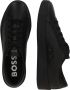 Hugo Boss Zwarte leren sneakers met zijlogo Black Heren - Thumbnail 12