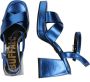 Buffalo Blauwe Metallic Cross Sandalen Blue Dames - Thumbnail 7